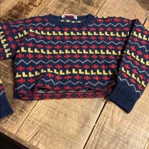 Vintage cropped wool sweater, medium